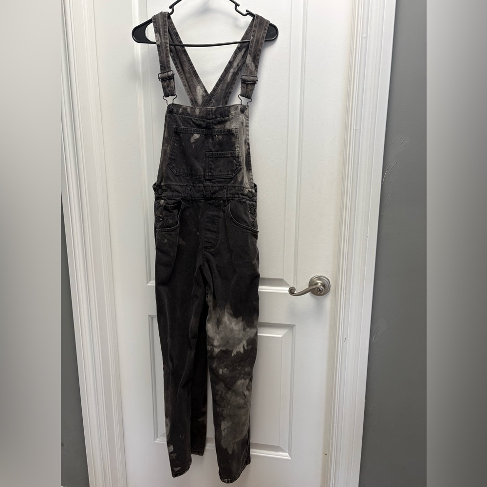 Free People Ziggy overalls in charcoal black wash Size XS We the Free denim - Picture 10 of 16